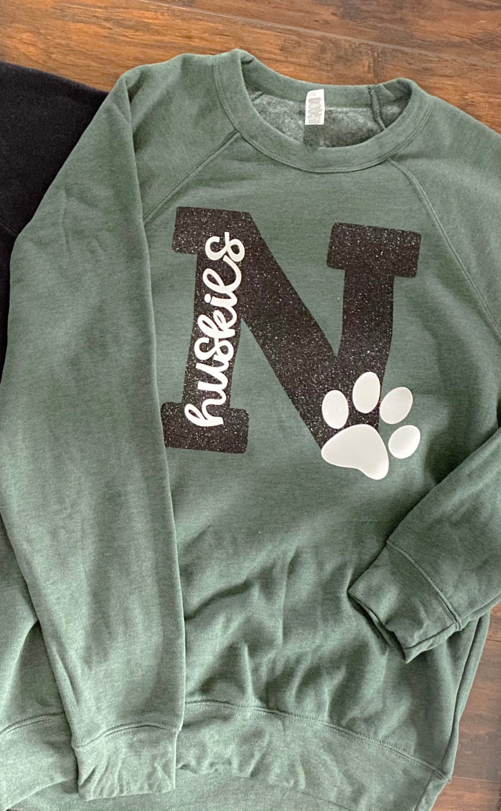 Huskies Paw Print Crewneck Sweatshirt