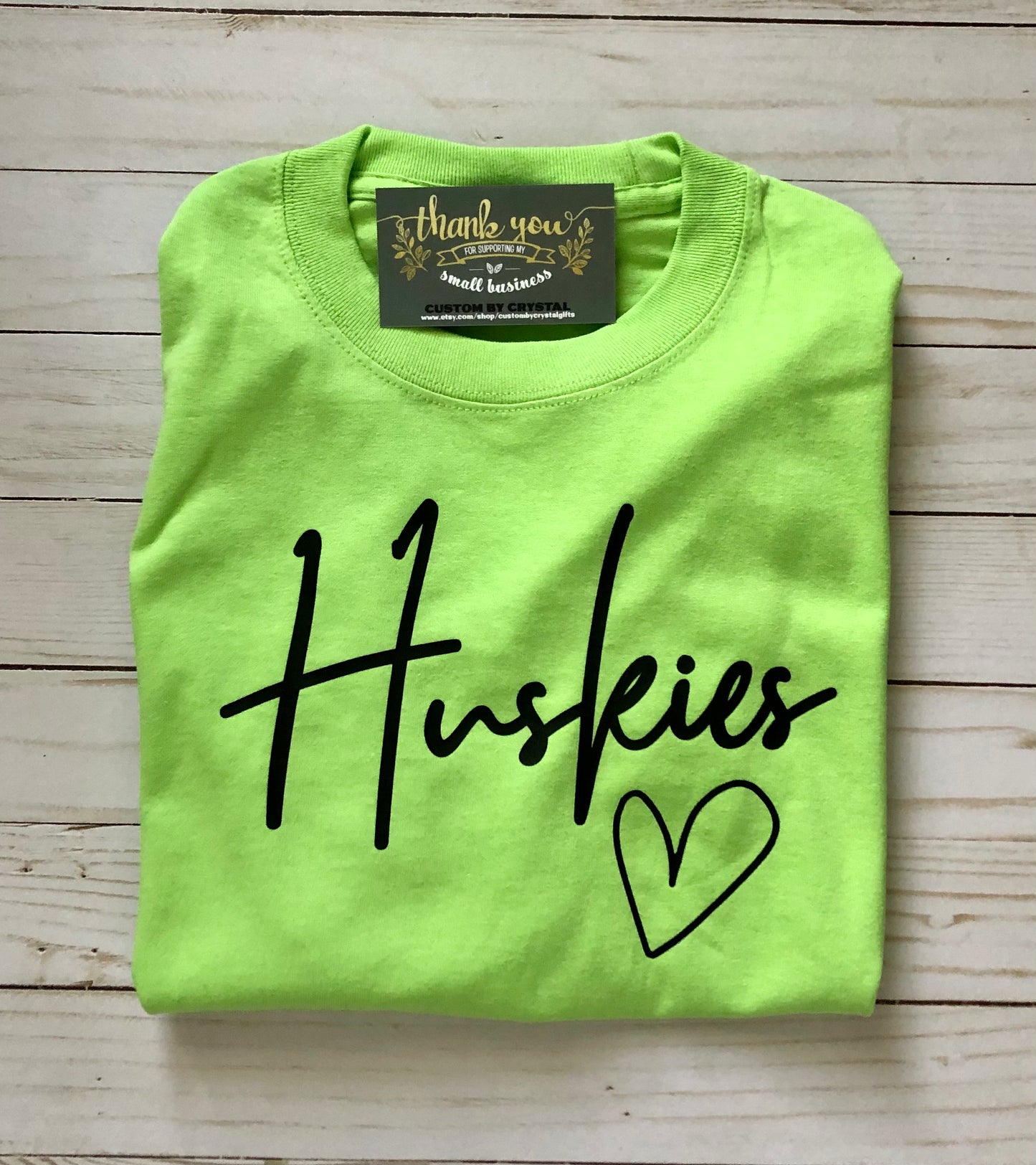 Huskies heart tee