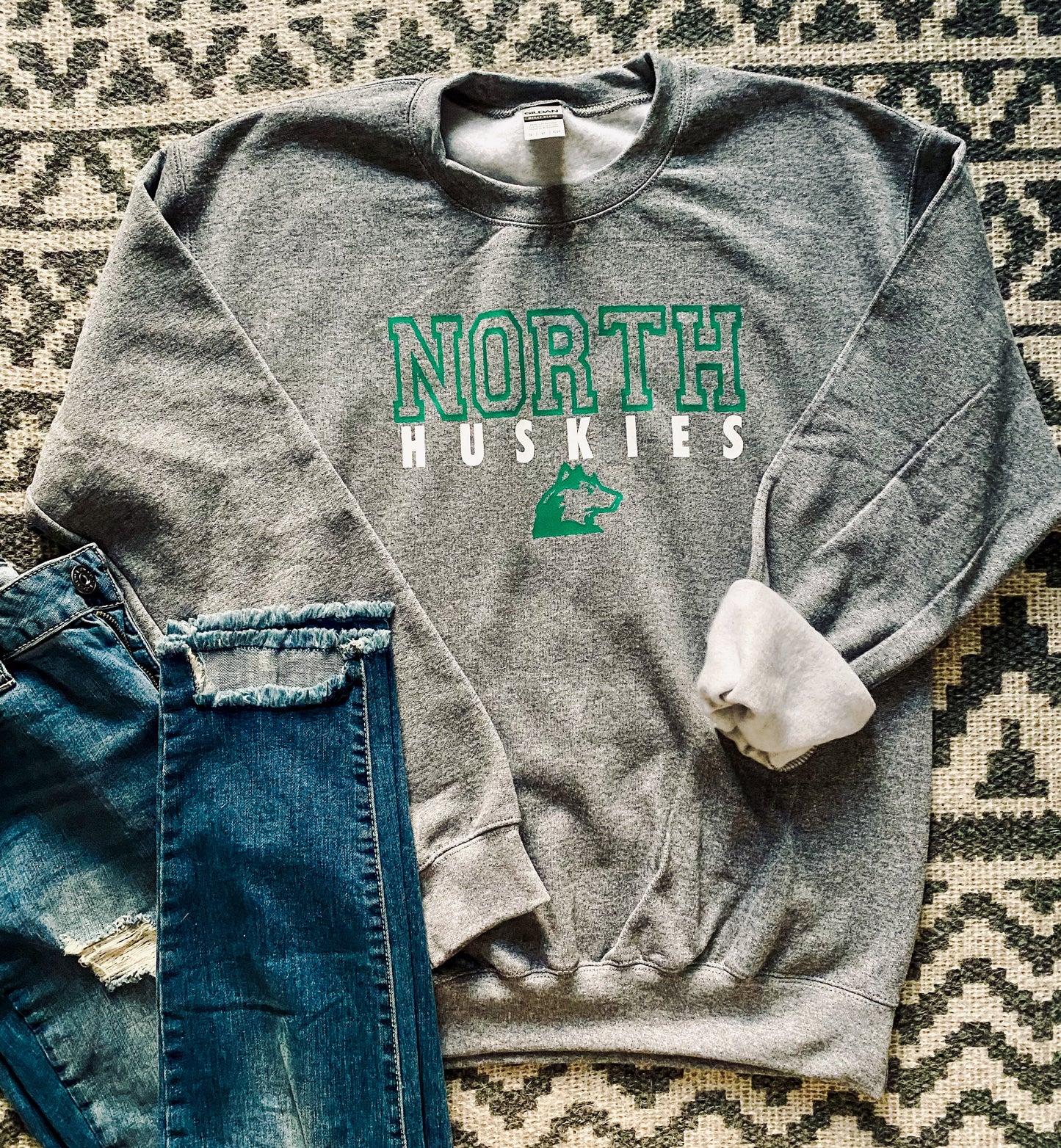 North Huskies Varsity Crewneck Sweatshirt